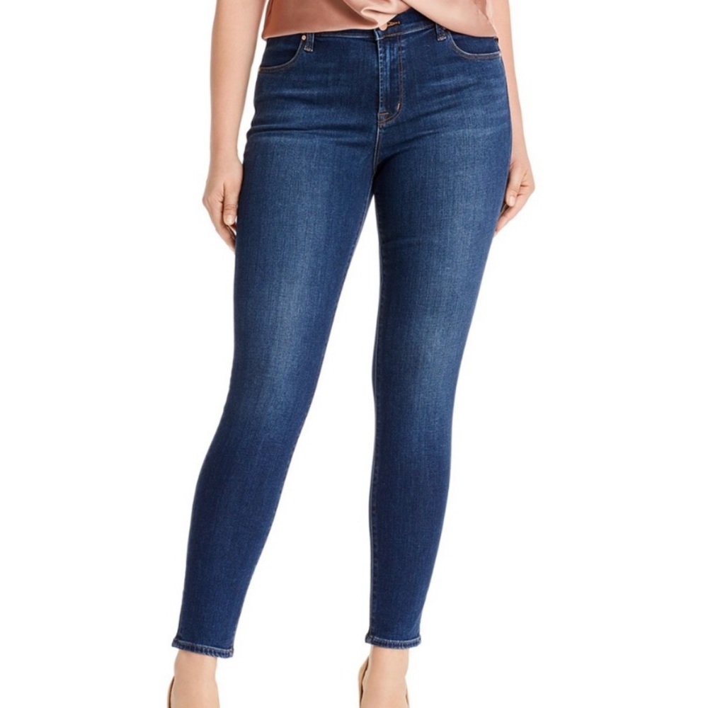 J Brand High-Rise Dark Wash Skinny Jeans